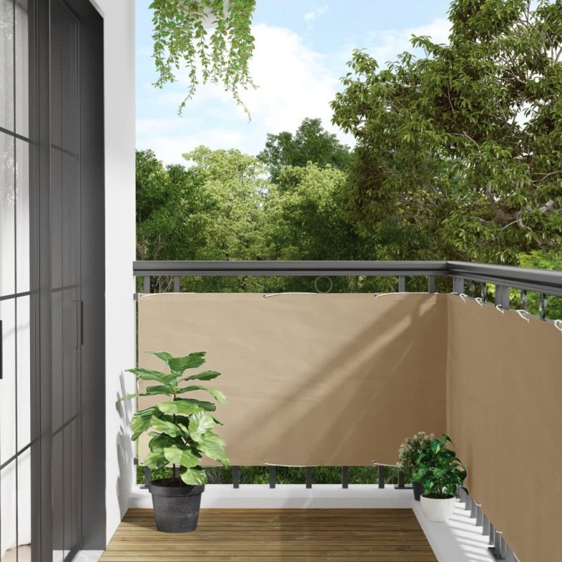 vidaXL Balkónová markíza z oxfordskej látky, 75x600 cm, béžová