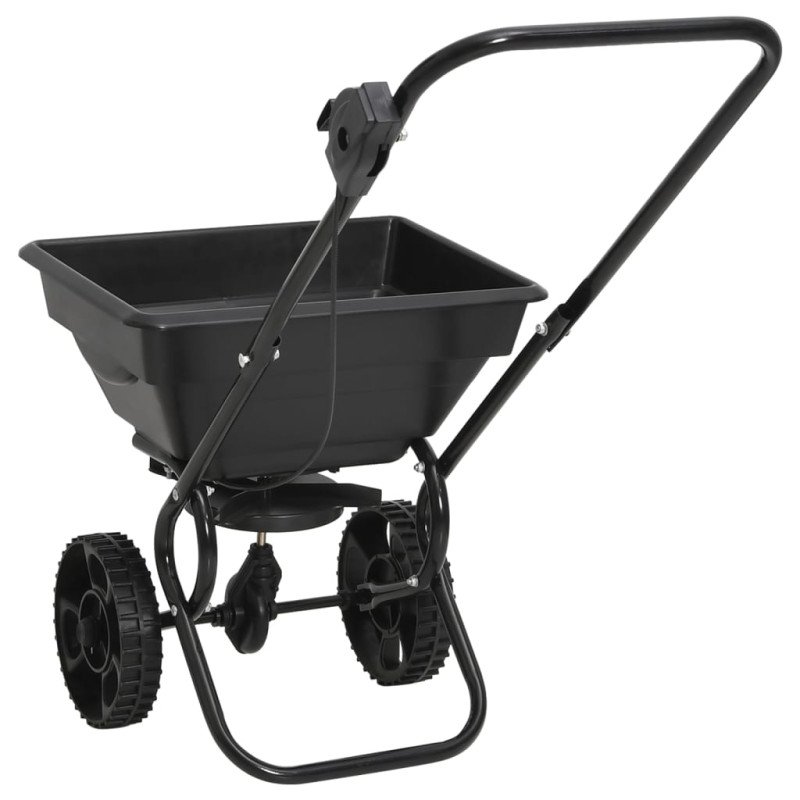 vidaXL Posypový vozík na soľ, PVC a oceľ 92x46x70 cm, 15 l
