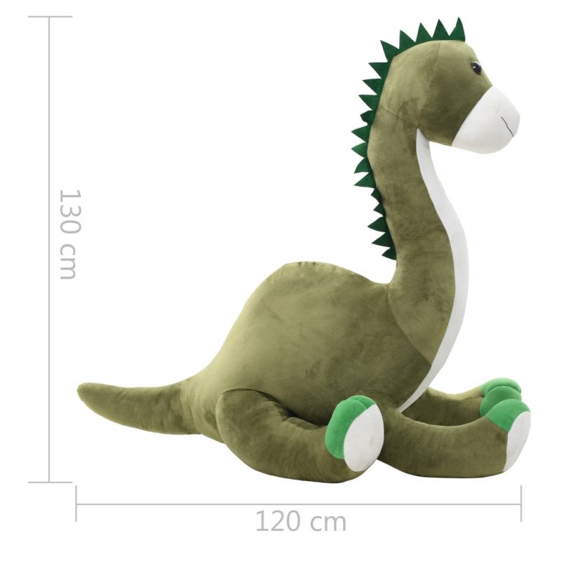 vidaXL Hračka dinosaurus Brontosaurus zelený plyšový