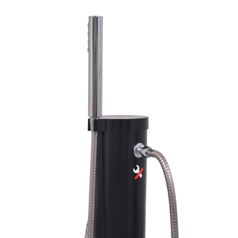 vidaXL Solárna sprcha, 8 l, oceľová, PVC