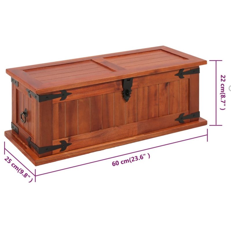vidaXL Úložná truhlica 60x25x22 cm masívne akáciové drevo
