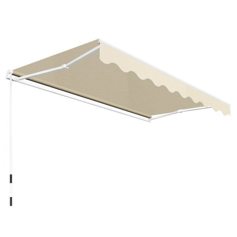 vidaXL Skladacia markíza, manuálna 300 cm, krémová