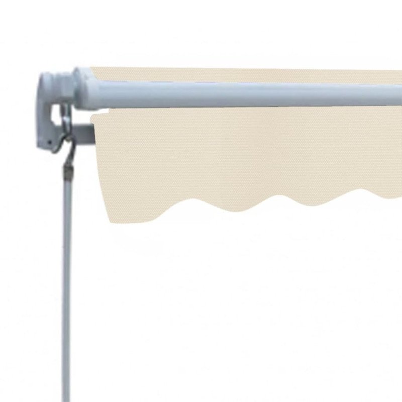 vidaXL Skladacia markíza, manuálna 300 cm, krémová