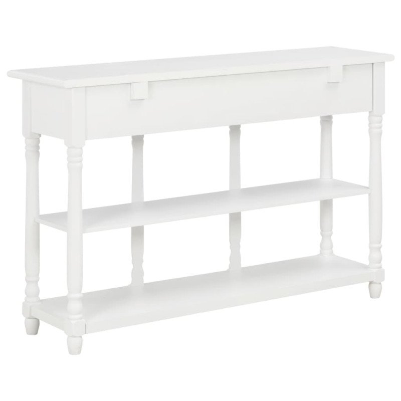 vidaXL Konzolový stolík biely 120x30x76 cm MDF