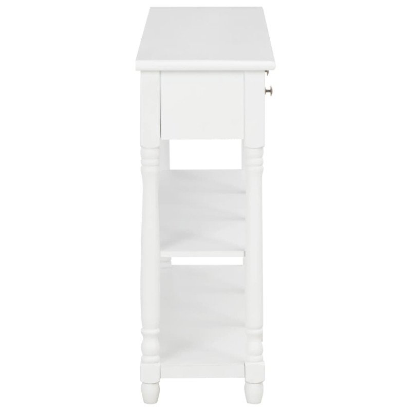 vidaXL Konzolový stolík biely 120x30x76 cm MDF
