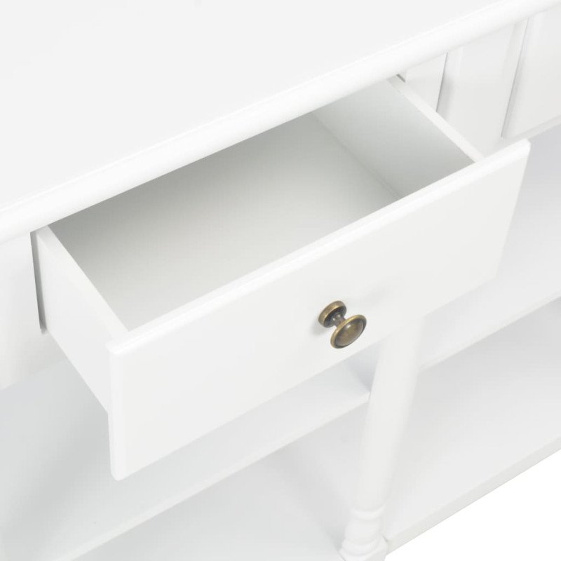 vidaXL Konzolový stolík biely 120x30x76 cm MDF