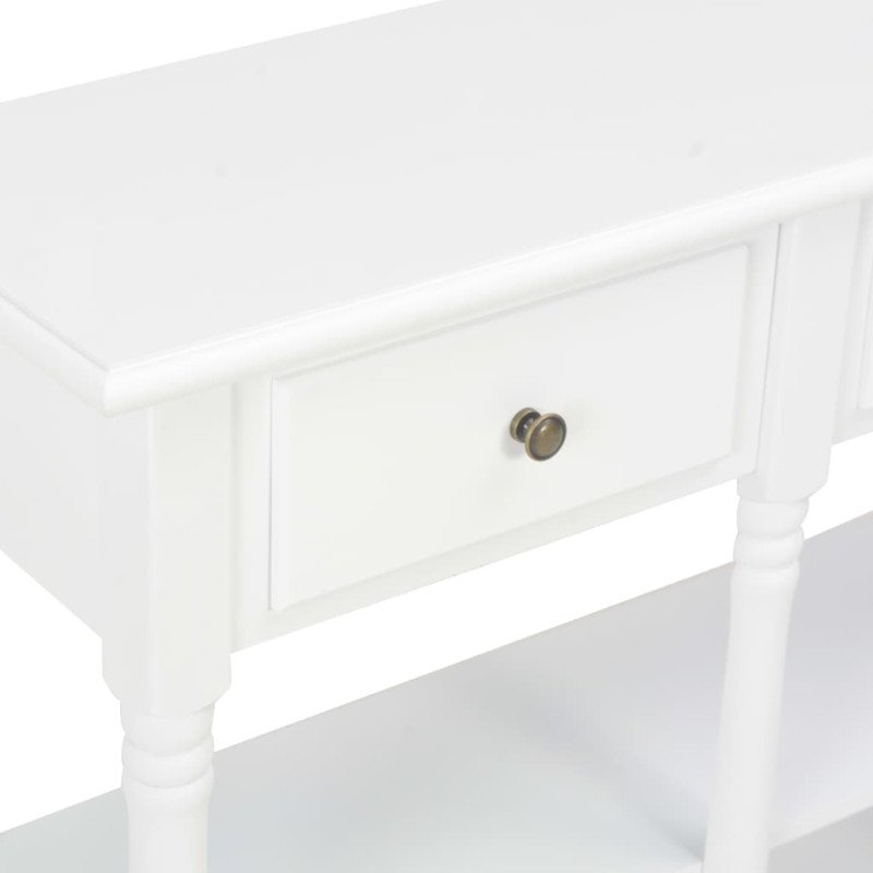 vidaXL Konzolový stolík biely 120x30x76 cm MDF