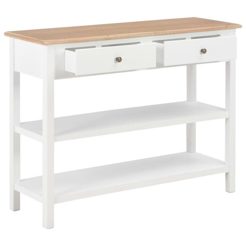 vidaXL Komoda z drevotriesky biela 110x35x80 cm