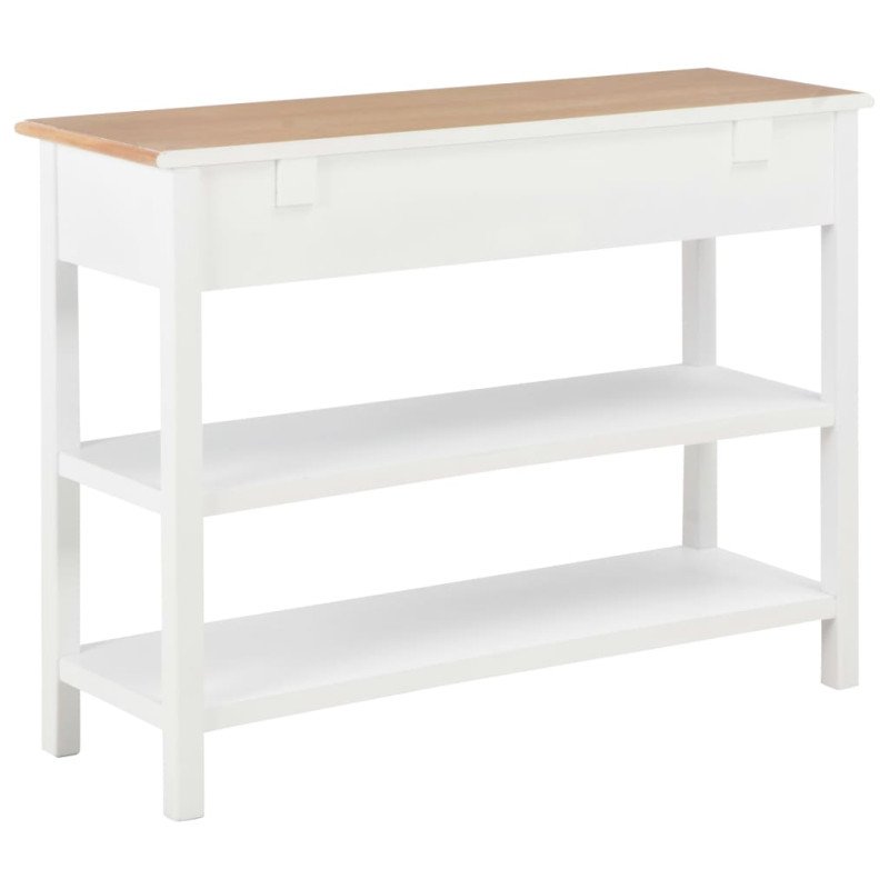 vidaXL Komoda z drevotriesky biela 110x35x80 cm