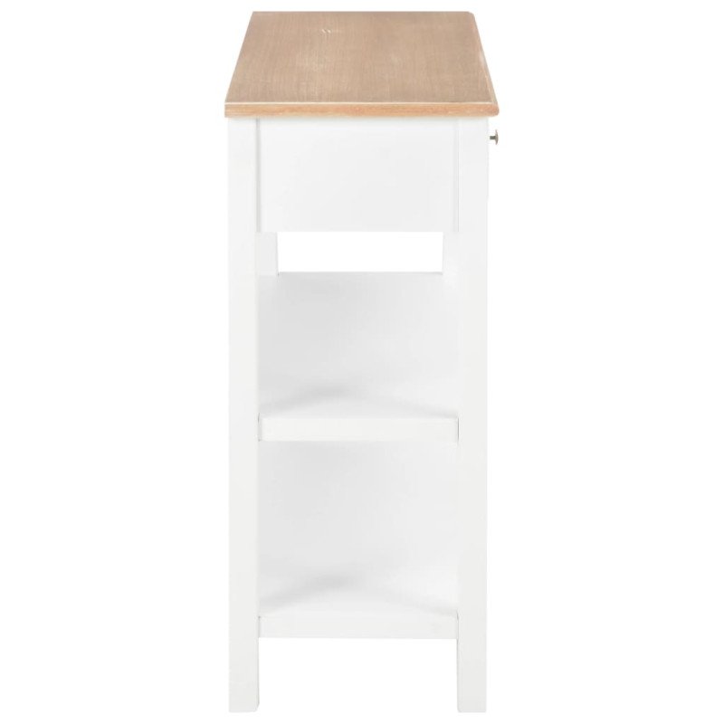 vidaXL Komoda z drevotriesky biela 110x35x80 cm