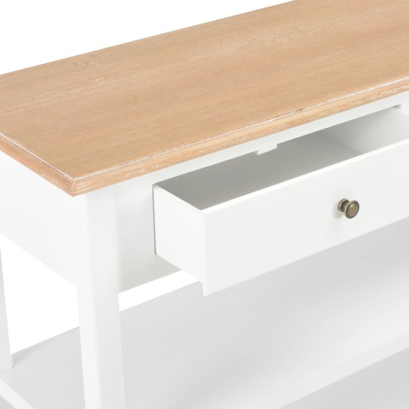 vidaXL Komoda z drevotriesky biela 110x35x80 cm