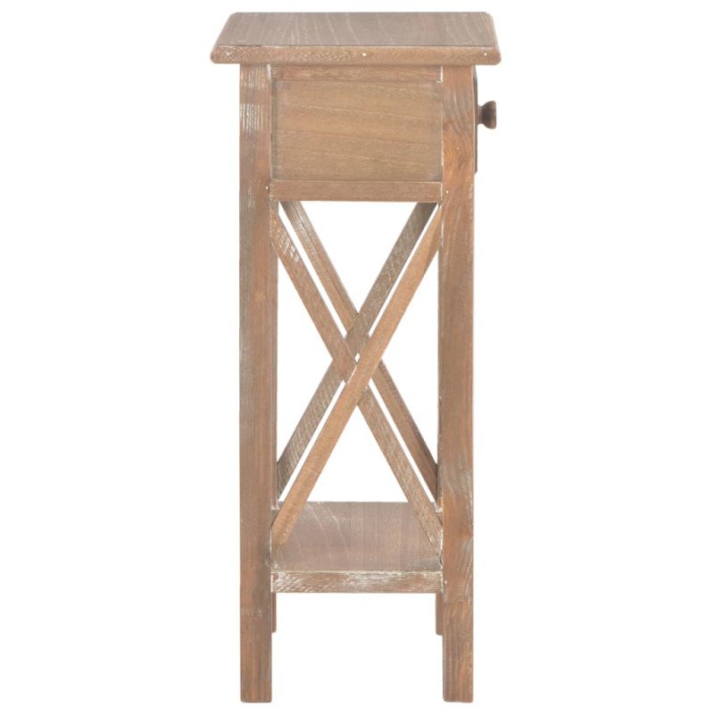 vidaXL Príručný stolík, hnedý 27x27x65,5 cm, drevo