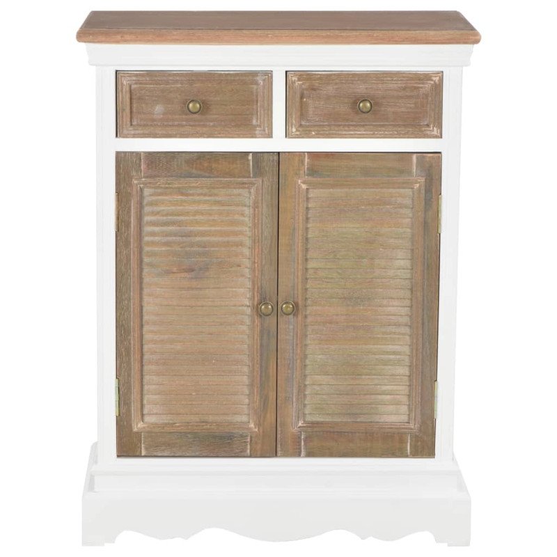 vidaXL Komoda biela 60x30x80 cm masívne drevo