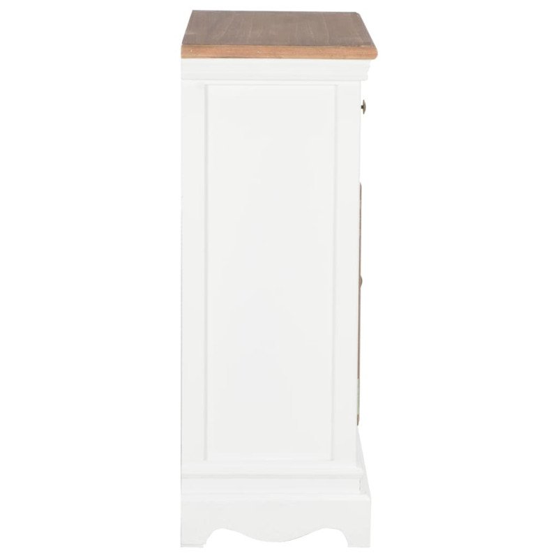 vidaXL Komoda biela 60x30x80 cm masívne drevo