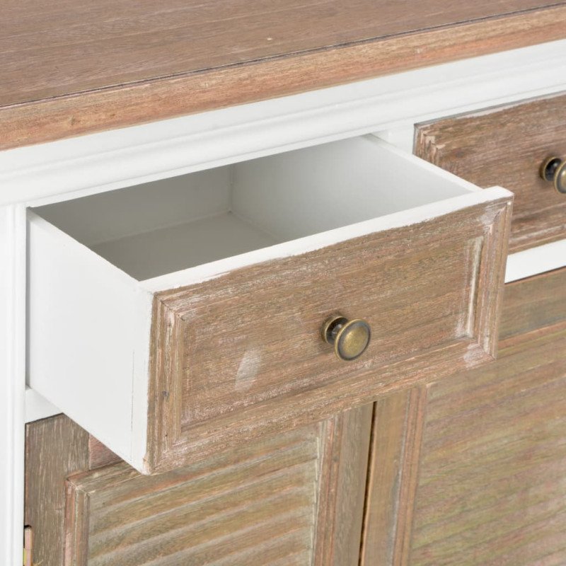 vidaXL Komoda biela 60x30x80 cm masívne drevo