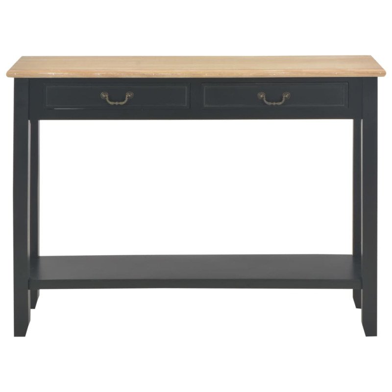 vidaXL Konzolový stolík čierny 110x35x80 cm drevo