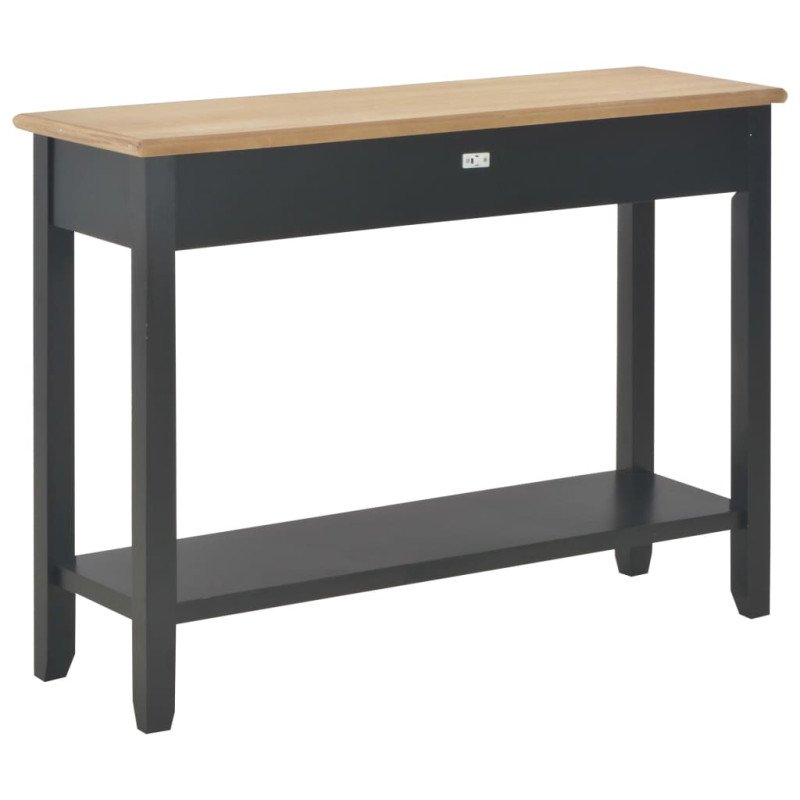 vidaXL Konzolový stolík čierny 110x35x80 cm drevo