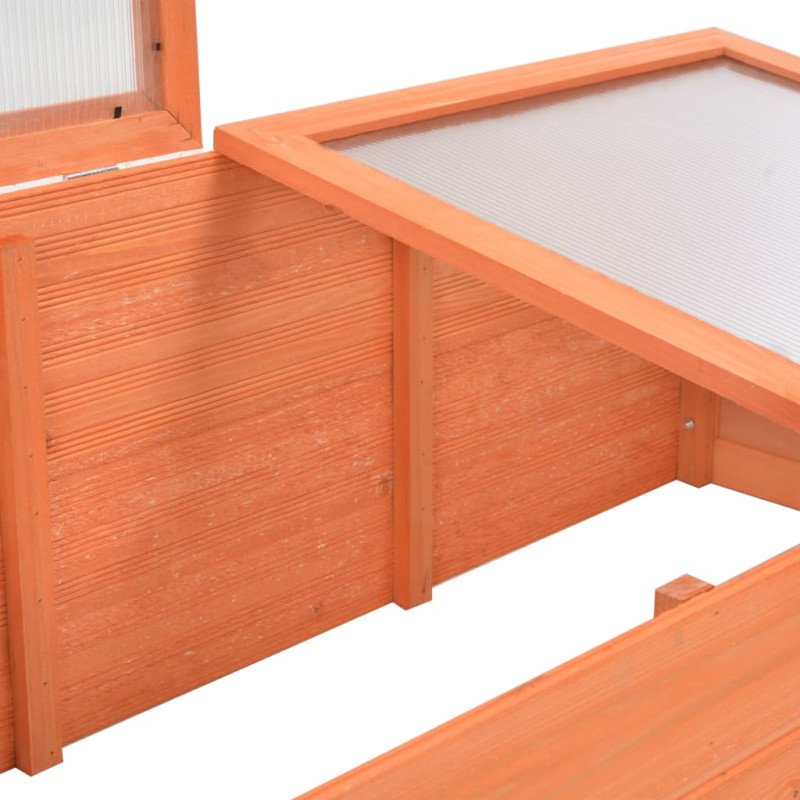 vidaXL Skleník, drevo 100x50x34 cm