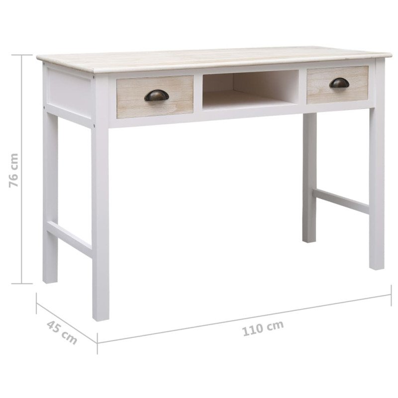 vidaXL Konzolový stolík 110x45x76 cm drevený