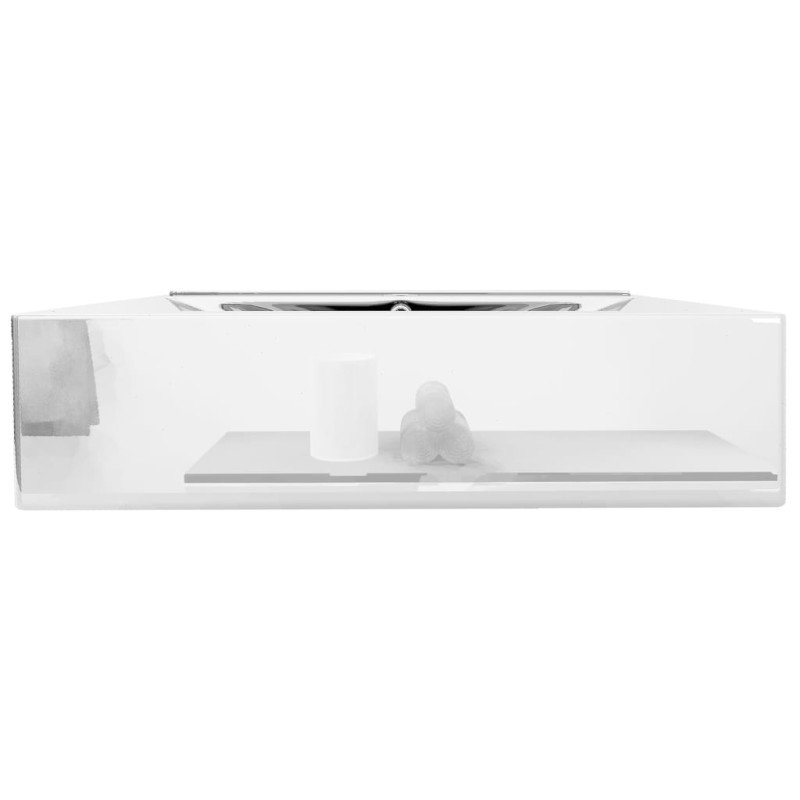 vidaXL Umývadlo s prepadom 60x46x16 cm, keramika, strieborné