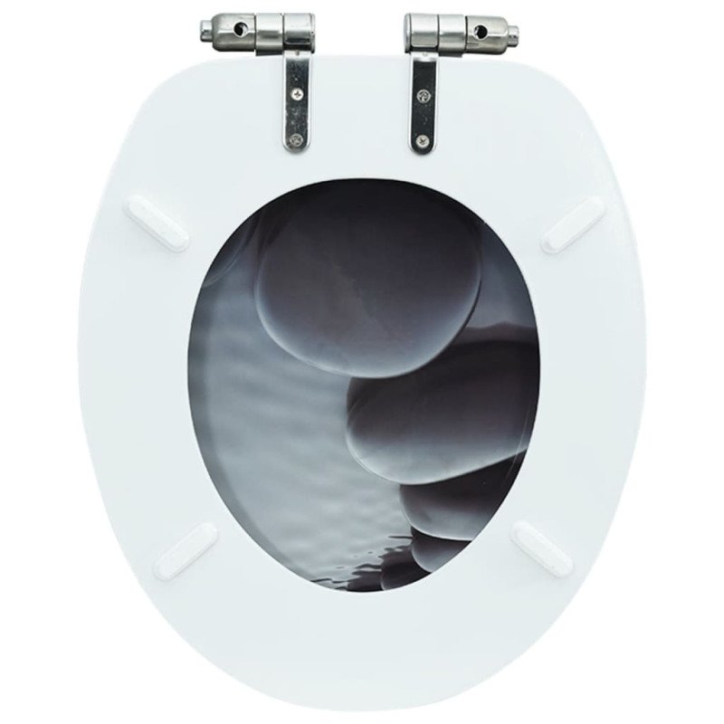 vidaXL WC sedadlo s pomalým sklápaním MDF dizajn kameňov
