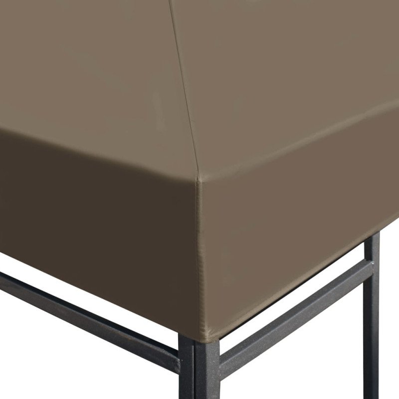 vidaXL Strieška na altánok 310 g/m² 3x3 m, sivohnedá
