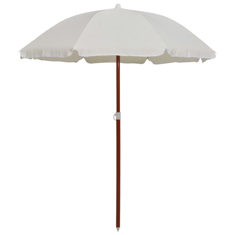 vidaXL Slnečník s oceľovou tyčou 180 cm pieskový