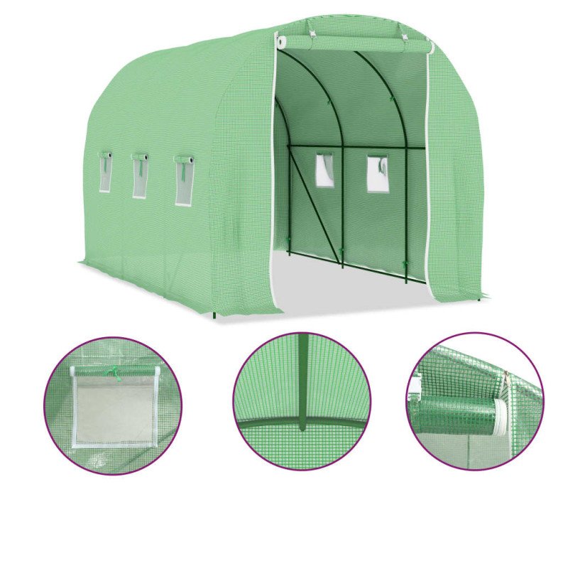 vidaXL Skleník 6,86 m² 3,43x2x2 cm