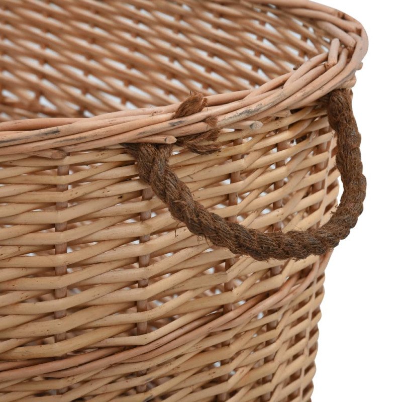 vidaXL Košík s rúčkami na palivové drevo 88x57x34 cm prírodná vŕba