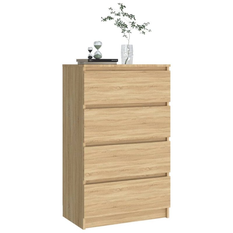 vidaXL Komoda, dub sonoma 60x35x98,5 cm, kompozitné drevo