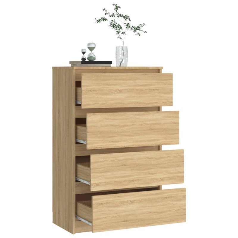 vidaXL Komoda, dub sonoma 60x35x98,5 cm, kompozitné drevo