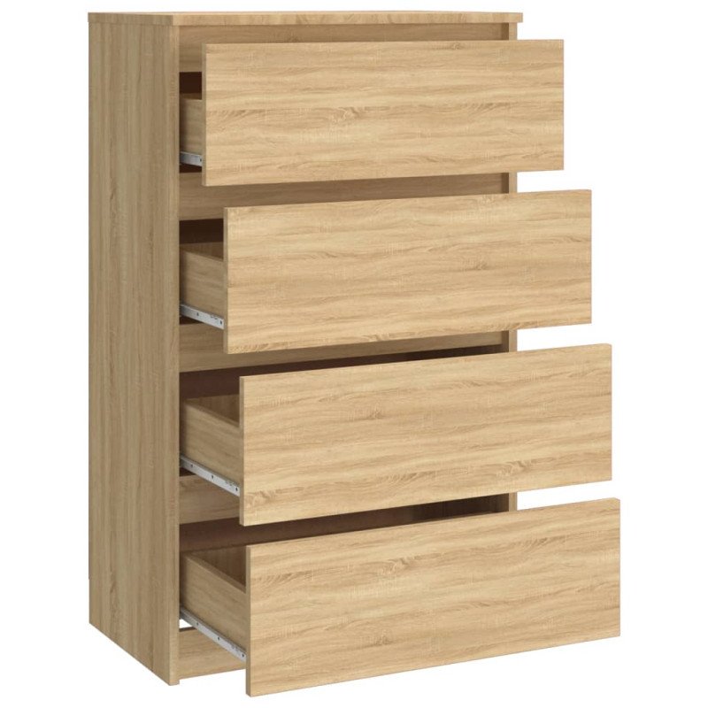 vidaXL Komoda, dub sonoma 60x35x98,5 cm, kompozitné drevo