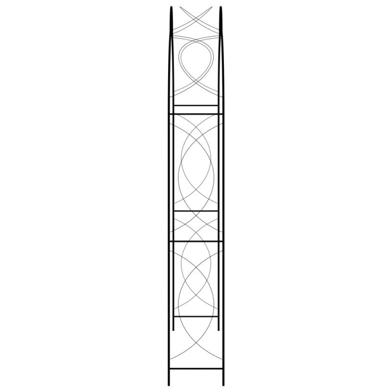 vidaXL Záhradná pergola čierna 150x34x240 cm železná  