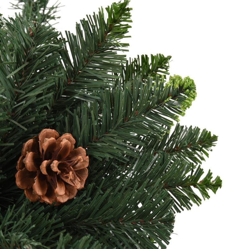 vidaXL Umelý vianočný stromček s borovicovými šiškami zelený 150 cm