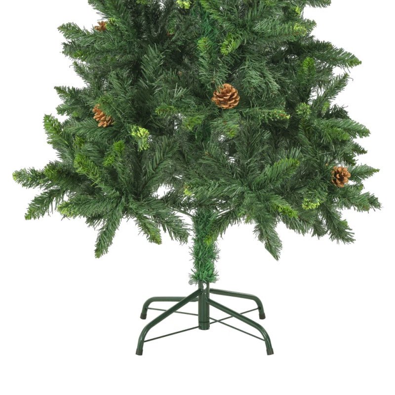 vidaXL Umelý vianočný stromček s borovicovými šiškami zelený 150 cm
