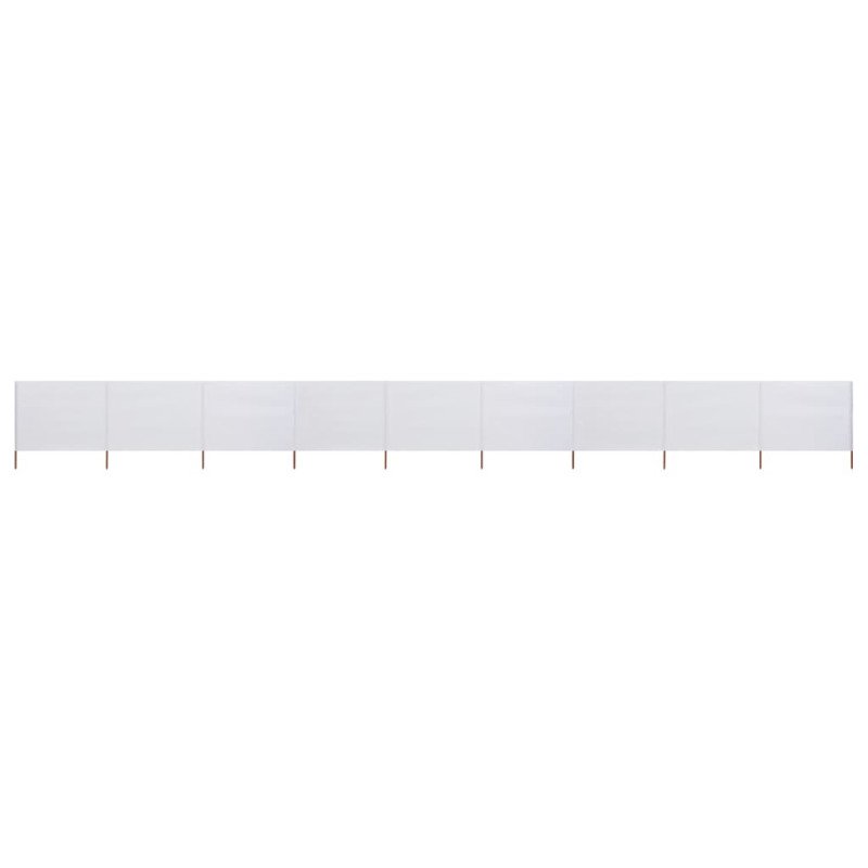 vidaXL 9-panelová zábrana proti vetru látková 1200x80 cm piesková a biela 
