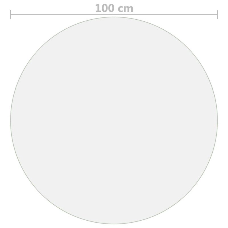 vidaXL Chránič na stôl priehľadný Ø 100 cm 2 mm PVC