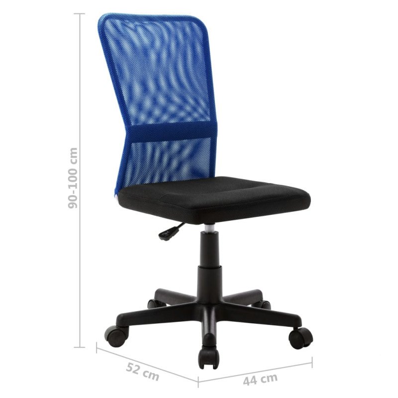 vidaXL Kancelárska stolička čierna a modrá 44x52x100 cm sieťovinová látka