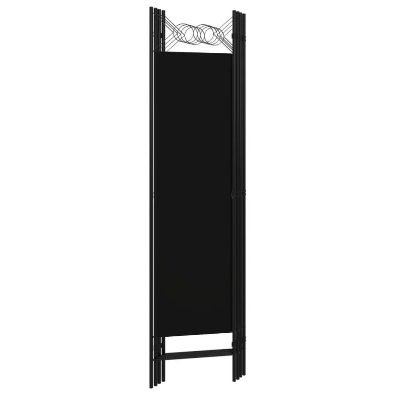 vidaXL Paraván so 4 panelmi, čierny 160x180 cm
