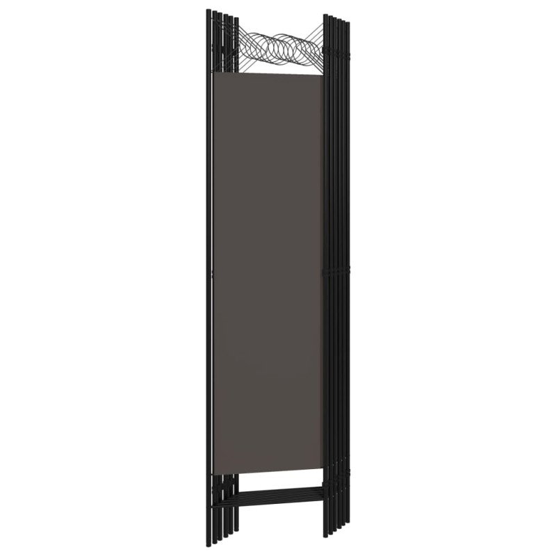 vidaXL Paraván so 6 panelmi, antracitový 240x180 cm 