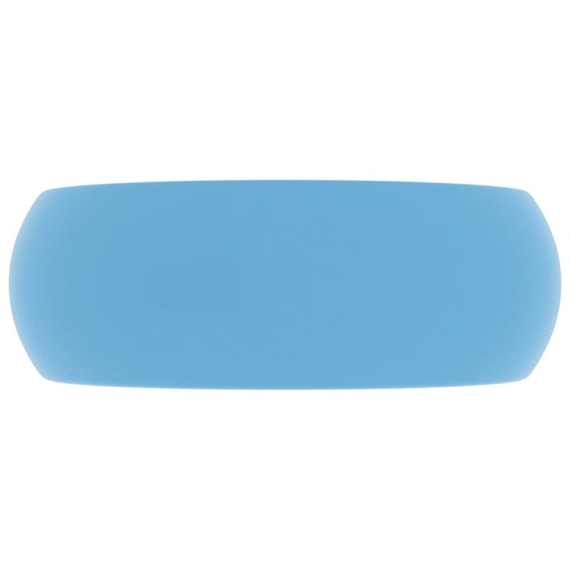 vidaXL Luxusné umývadlo, okrúhle, matné svetlomodré 40x15 cm, keramika