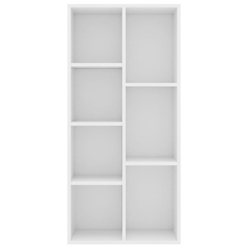 vidaXL Knižnica, biela 50x25x106 cm, kompozitné drevo