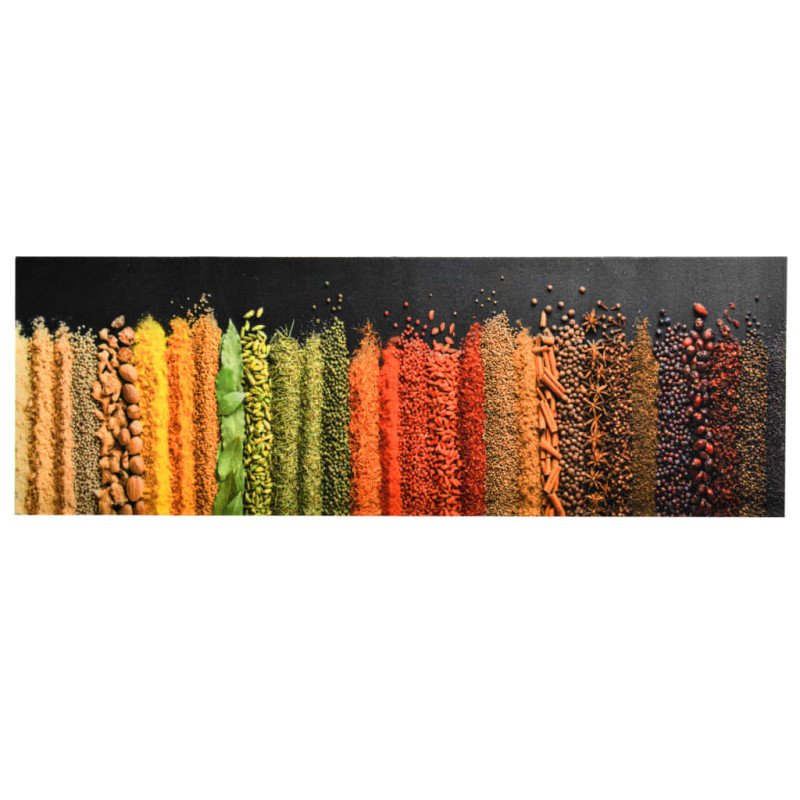 vidaXL Kuchynská rohožka prateľná 45x150 cm koreniny