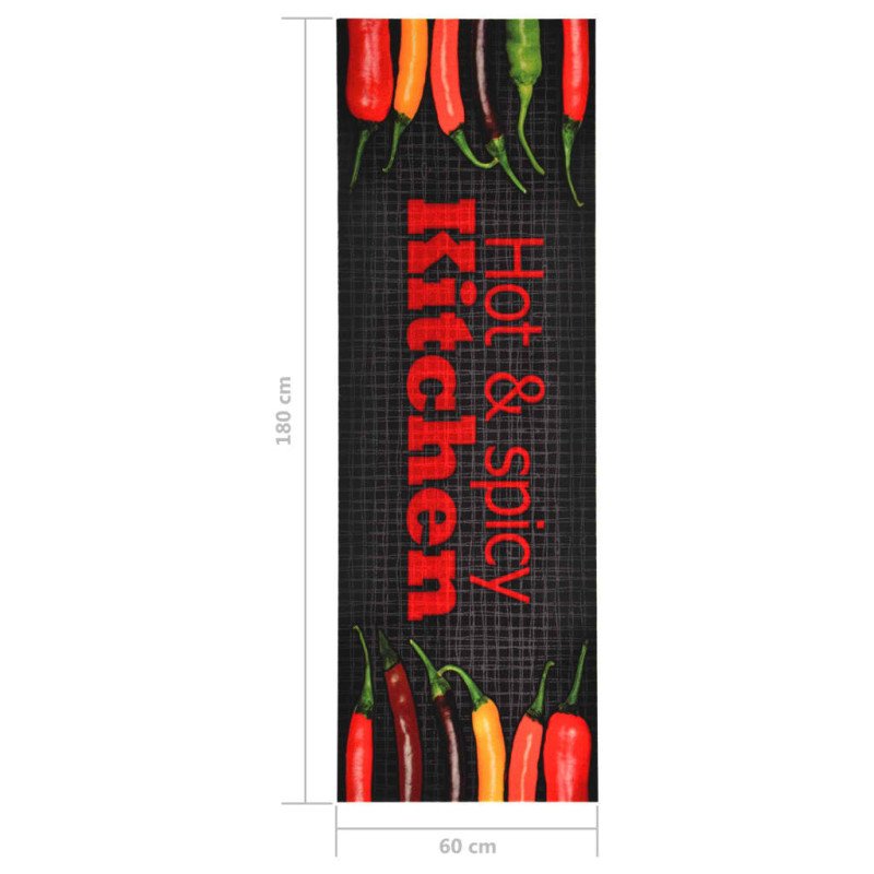 vidaXL Kuchynská rohožka prateľná 60x180 cm Hot&Spicy