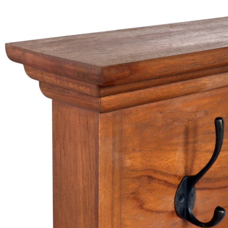 vidaXL Nástenný vešiak na kabáty 70x10x20 cm masívne teakové drevo