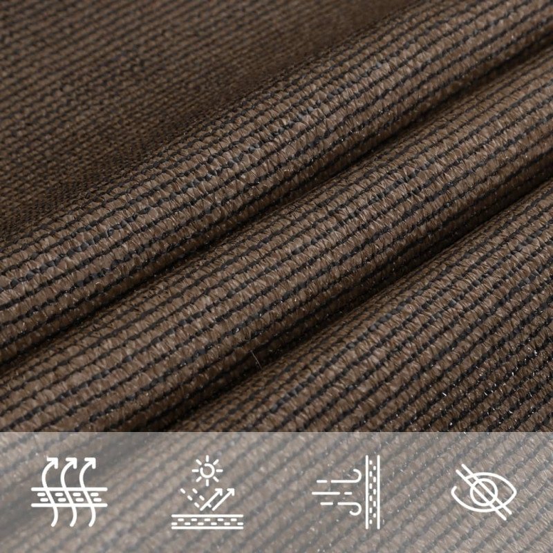 vidaXL Tieniaca plachta 160 g/m² hnedá 2x5 m HDPE