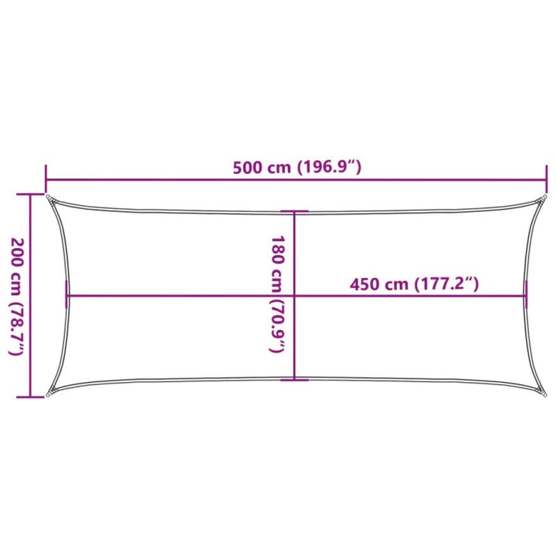 vidaXL Tieniaca plachta 160 g/m² hnedá 2x5 m HDPE