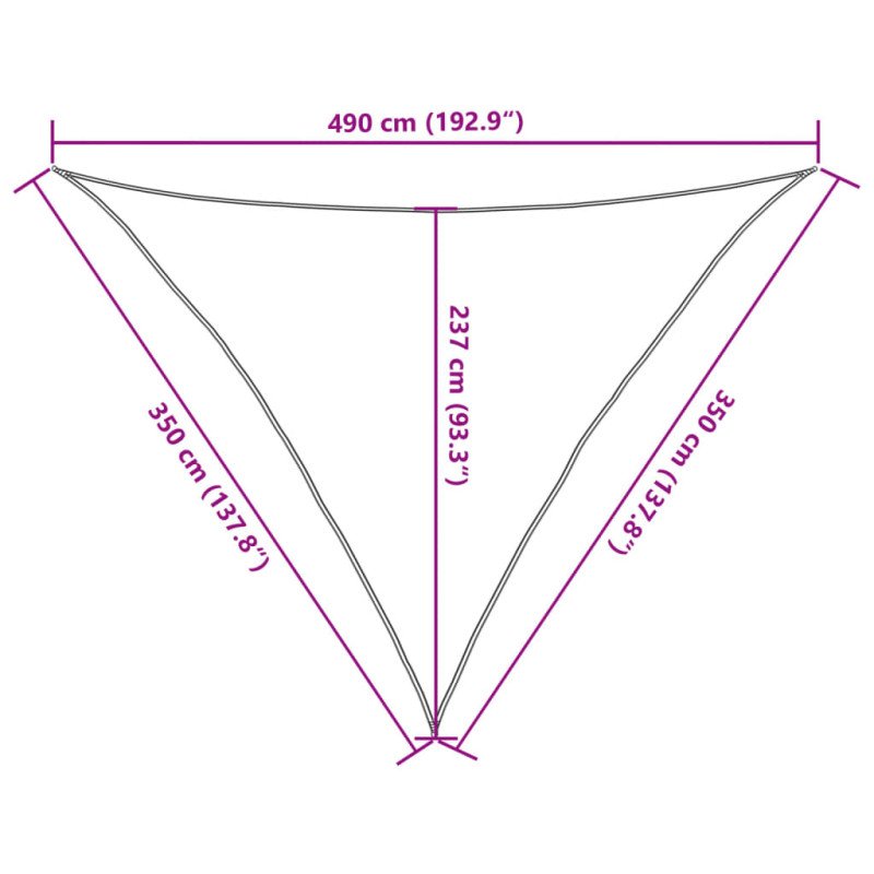 vidaXL Tieniaca plachta 160 g/m² hnedá 3,5x3,5x4,9 m HDPE