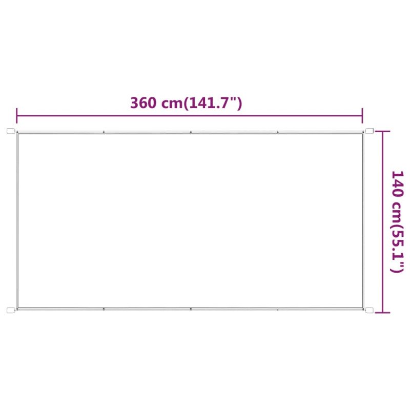 vidaXL Vertikálna markíza biela 140x360 cm oxfordská látka