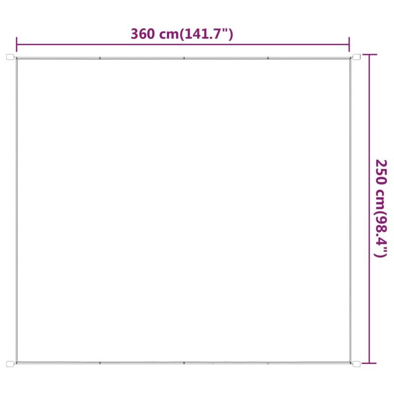vidaXL Vertikálna markíza biela 250x360 cm oxfordská látka